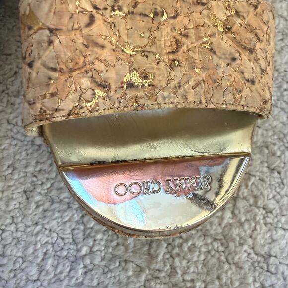 Jimmy Choo Porter Cork Wedge Sandals Size 35 (Women’s US 5) - Picture 11 of 12